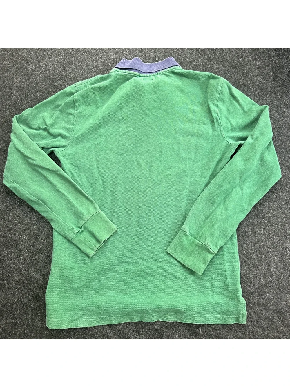 Polo Ralph Lauren Youth Large 14-16 Green Long Sleeve Polo Shirt Slim Fit